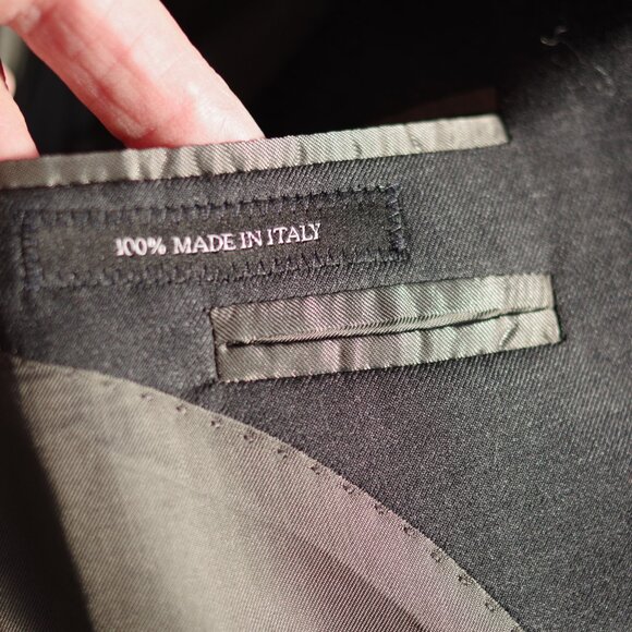 Vitale Barberis Canonico Cartella Charcoal Wool  Button Vents blazer Italy sz.50 - Picture 4 of 8